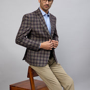 Royal Blue Check Blazer