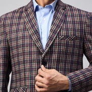 Royal Blue Check Blazer