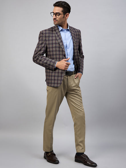 Royal Blue Check Blazer