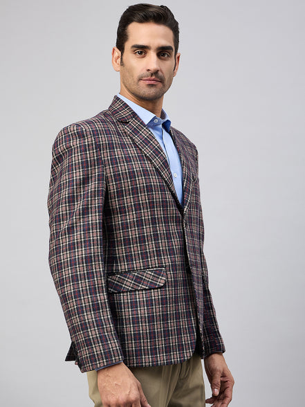 Royal Blue Check Blazer