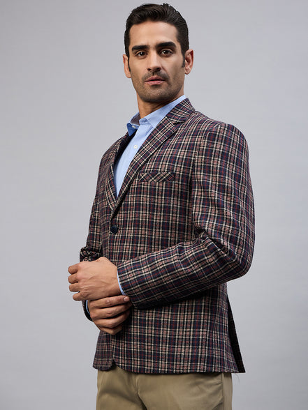 Royal Blue Check Blazer