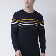 Navy Blue Cable Knit Sweater