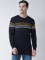 Navy Blue Cable Knit Sweater