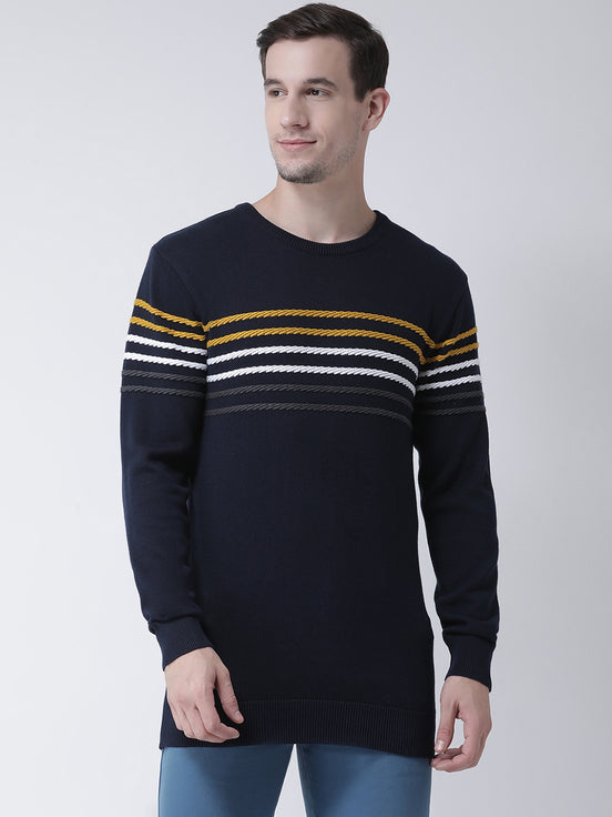 Navy Blue Cable Knit Sweater
