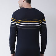 Navy Blue Cable Knit Sweater