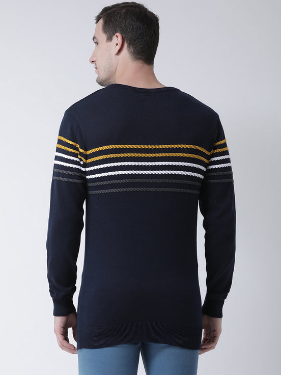 Navy Blue Cable Knit Sweater