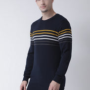 Navy Blue Cable Knit Sweater