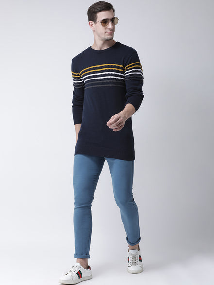 Navy Blue Cable Knit Sweater