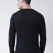 Black Solid Pullover Sweater