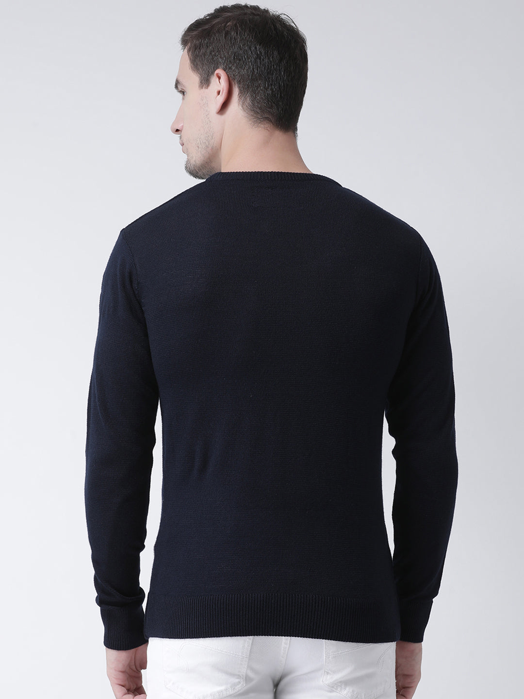 Black Solid Pullover Sweater