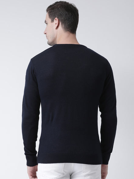 Black Solid Pullover Sweater