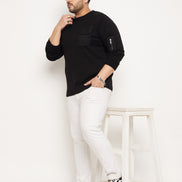 Black Solid Pullover