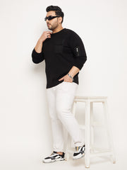 Black Solid Pullover