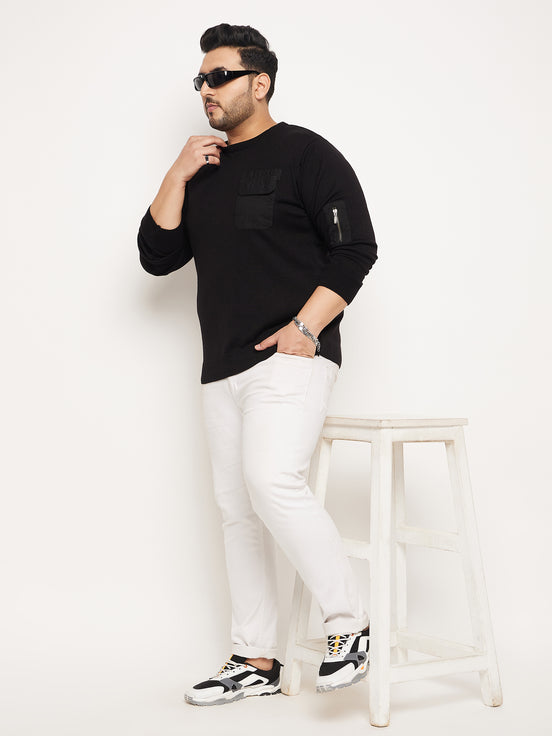 Black Solid Pullover