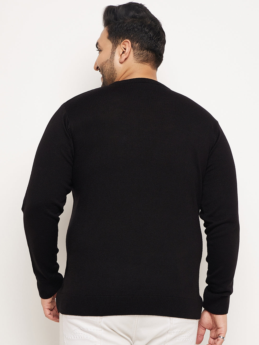 Black Solid Pullover