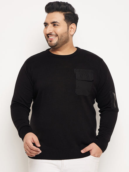 Black Solid Pullover