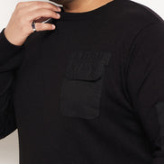 Black Solid Pullover