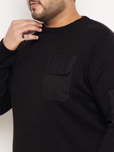 Black Solid Pullover