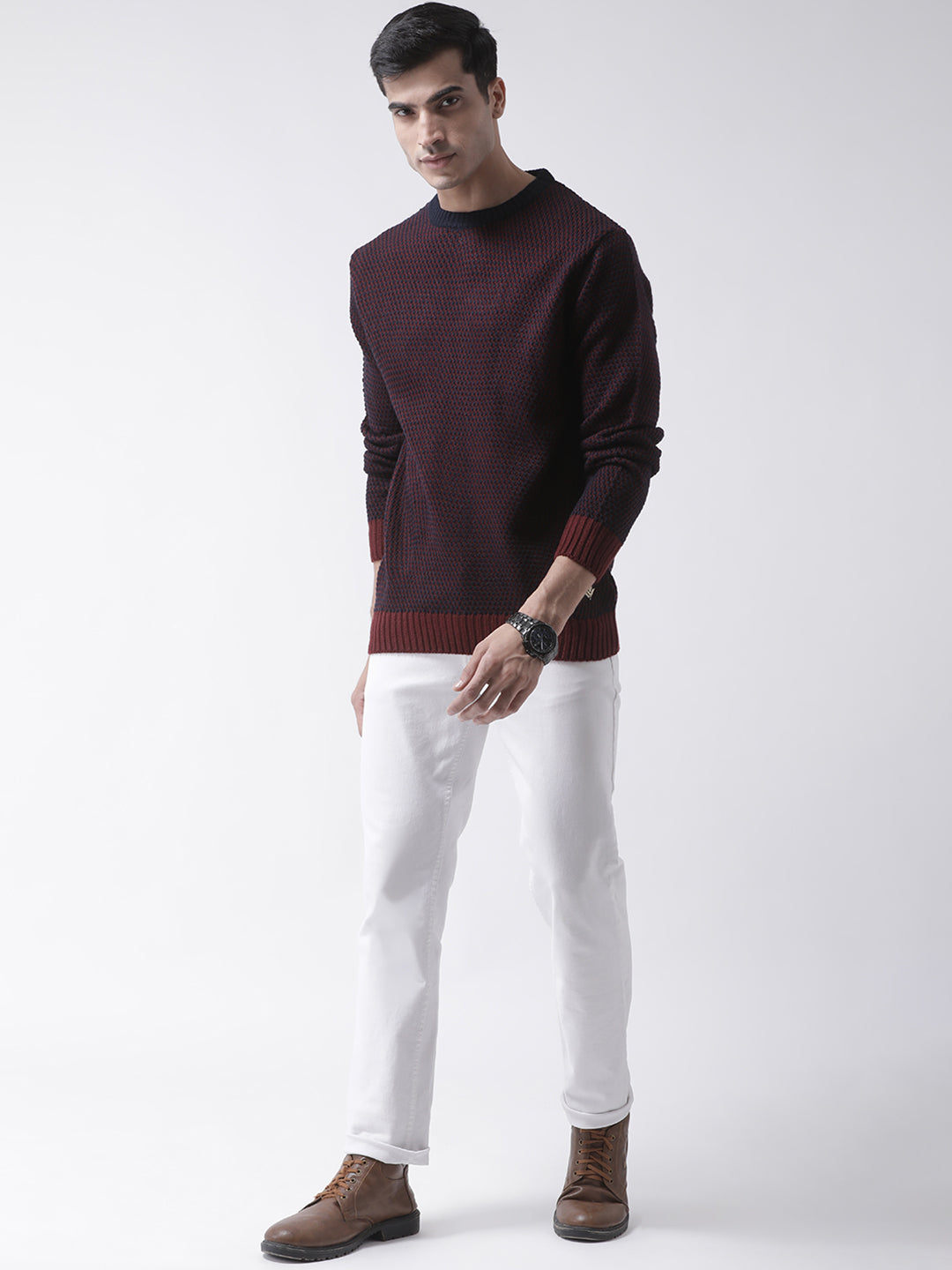 Navy Blue Raglan Sleeve Sweater