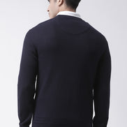 Navy Blue V-Neck Sweater