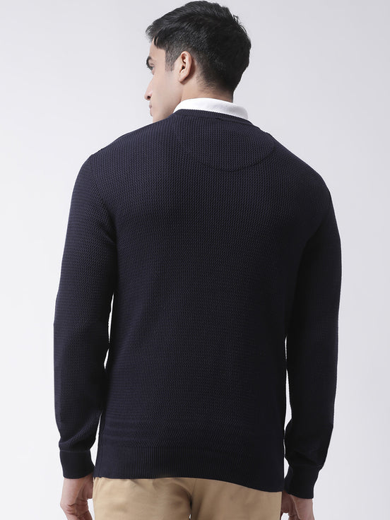 Navy Blue V-Neck Sweater