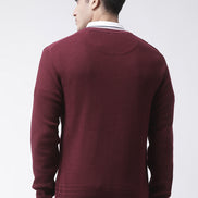 Maroon V-Neck Sweater