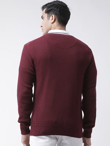 Maroon V-Neck Sweater