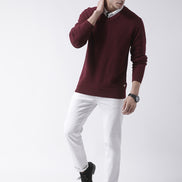 Maroon V-Neck Sweater