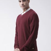 Maroon V-Neck Sweater