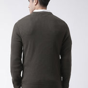 Olive V-Neck Sweater