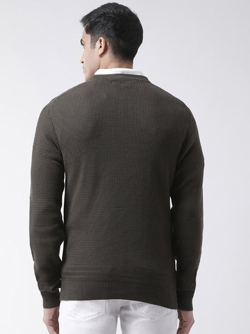 Olive V-Neck Sweater