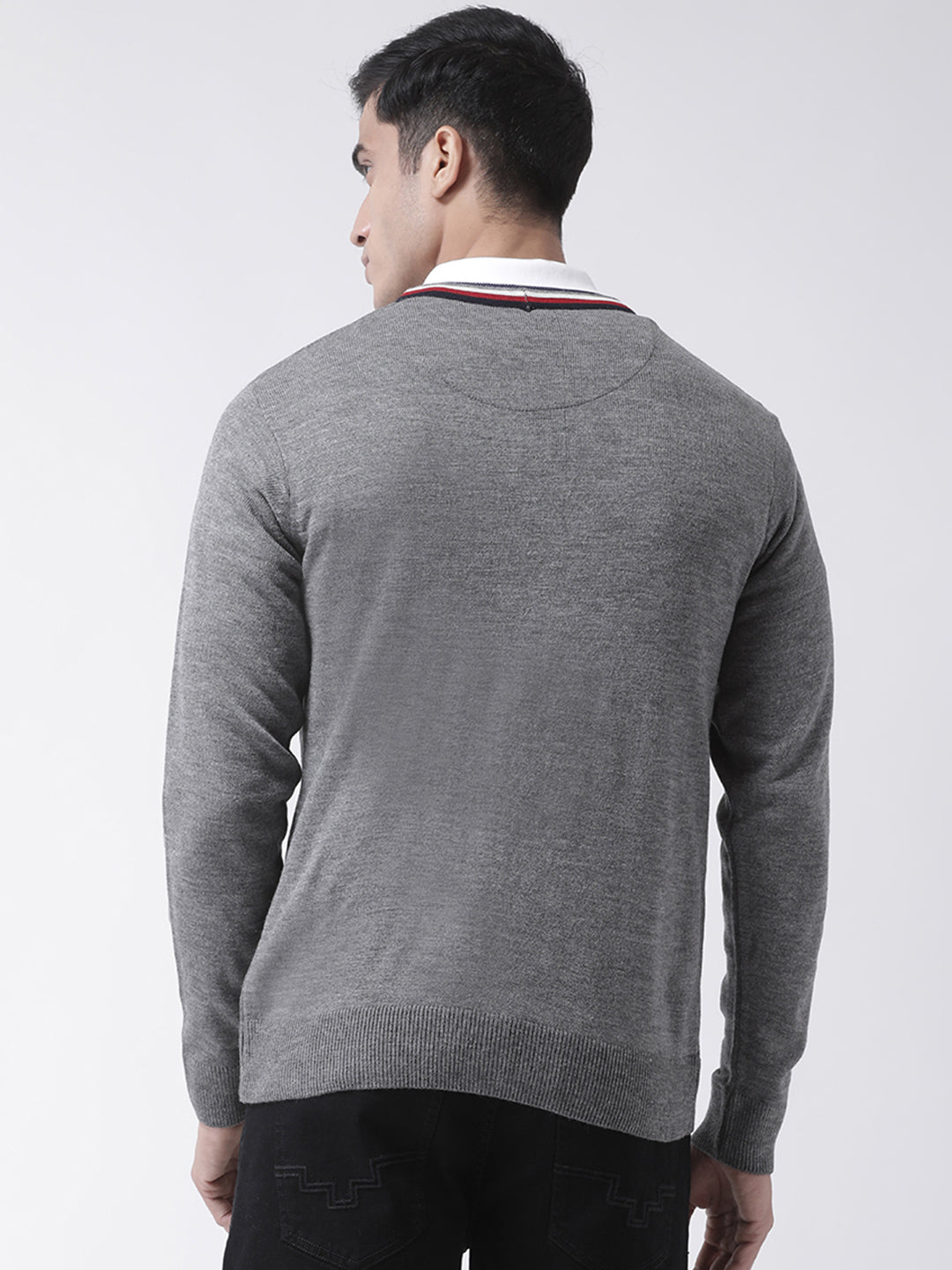 Grey Solid Sweater