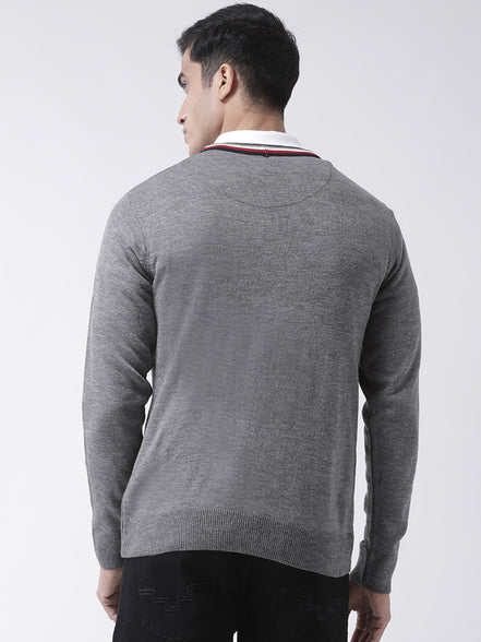 Grey Solid Sweater