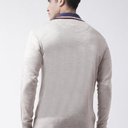 Beige Solid Sweater