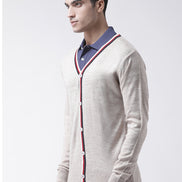 Beige Solid Sweater