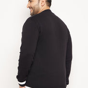 Navy Blue White Cardigan