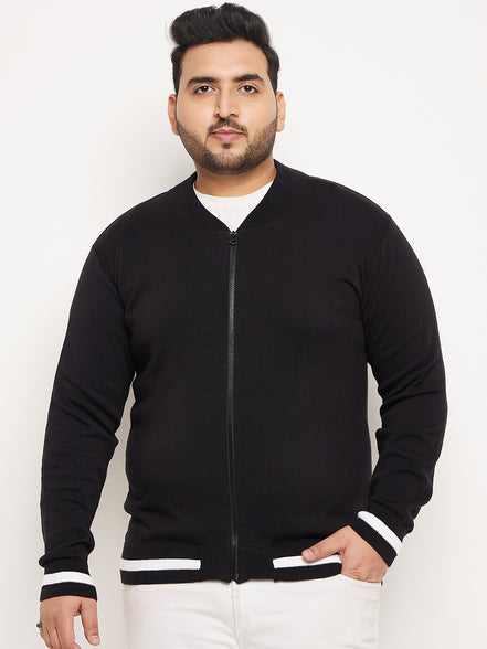 Navy Blue White Cardigan