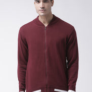 Maroon Solid Front Zipper
