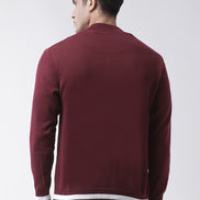 Maroon Solid Front Zipper