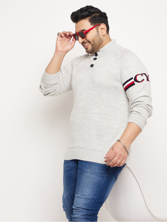 Grey White  Pullover