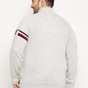 Grey White  Pullover