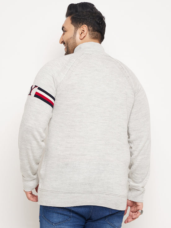 Grey White  Pullover