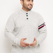 Grey White  Pullover