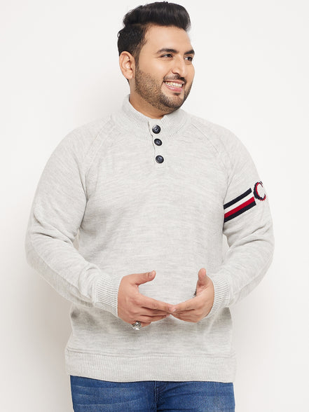 Grey White  Pullover