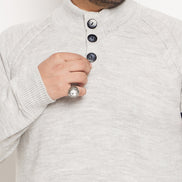 Grey White  Pullover