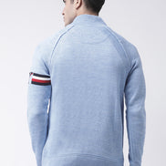 Blue Front Button Sweater