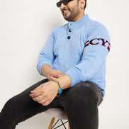 Blue Solid Pullover