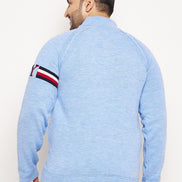 Blue Solid Pullover