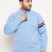 Blue Solid Pullover