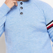 Blue Solid Pullover